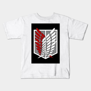 attack on titan anime background logo Kids T-Shirt